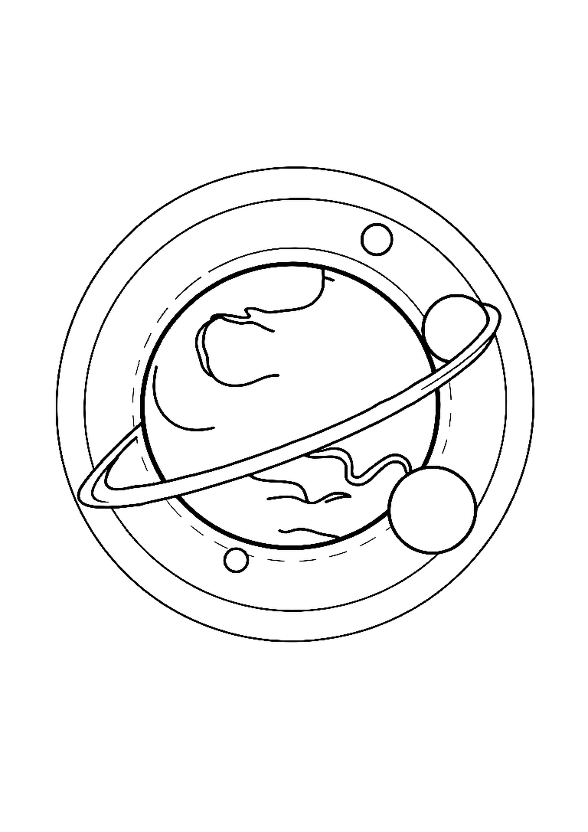 Solar system with eight planets orbiting around the sun