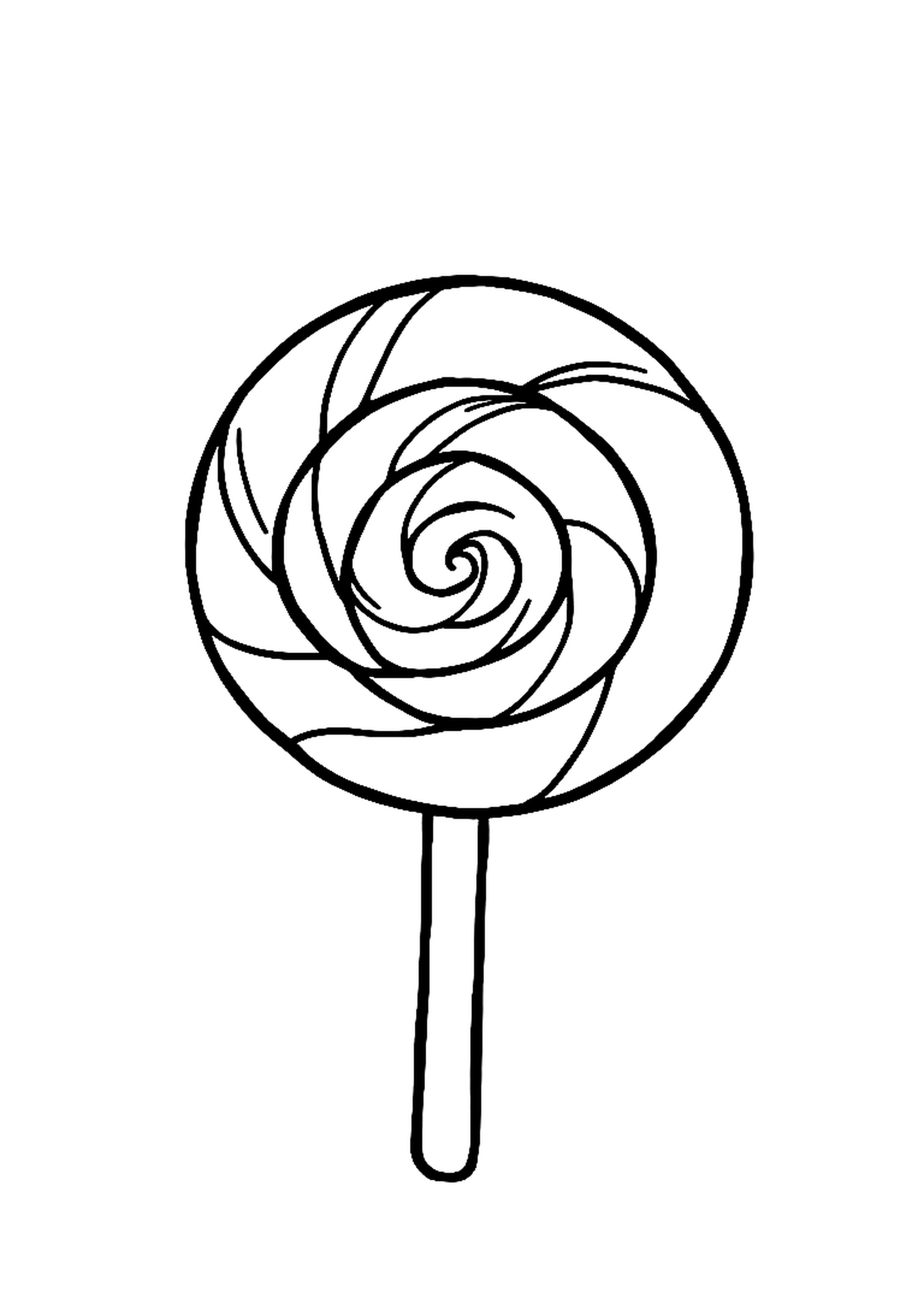 Swirly lollipops and wrapped candies in a sweet scene